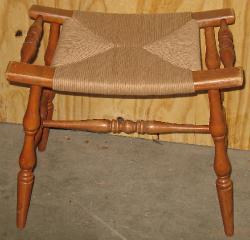 StoolWithSeatRewovenWithFiberRush